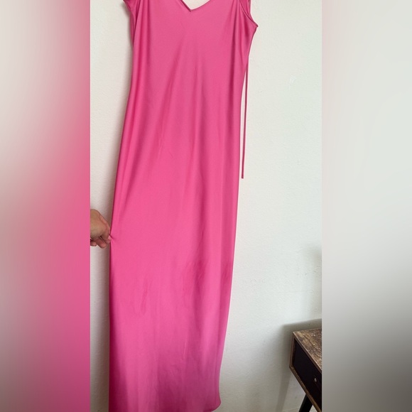 Gianni Bini Pink Satin gorgeous Slip Maxi Dress - Picture 10 of 12